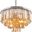 Sydney 32" Polished nickel 17 Light Chandelier With Golden Teak Royal Cut Crystal Trim