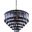 Sydney 44" Matte Black 33 Light Chandelier With Silver Shade Royal Cut Crystal Trim