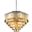 Sydney 44" Polished nickel 33 Light Chandelier With Golden Teak Royal Cut Crystal Trim