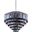Sydney 44" Polished nickel 33 Light Chandelier With Silver Shade Royal Cut Crystal Trim