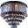 Sydney 32" Matte Black 17 Light Flush Mount With Silver Shade Royal Cut Crystal Trim