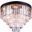 Sydney 32" Matte Black 17 Light Flush Mount With Clear Royal Cut Crystal Trim