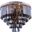 Sydney 32" Polished nickel 17 Light Flush Mount With Silver Shade Royal Cut Crystal Trim