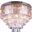 Sydney 32" Polished nickel 17 Light Flush Mount With Clear Royal Cut Crystal Trim