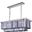 Sydney 40" Polished nickel 12 Light Chandelier With Silver Shade Royal Cut Crystal Trim