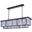 Sydney 50" Matte Black 12 Light Chandelier With Silver Shade Royal Cut Crystal Trim
