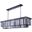 Sydney 60" Matte Black 12 Light Chandelier With Silver Shade Royal Cut Crystal Trim