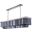 Sydney 60" Polished nickel 12 Light Chandelier With Silver Shade Royal Cut Crystal Trim