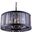 Chelsea 28" Matte Black 8 Light Chandelier With Silver Shade Royal Cut Crystal Trim