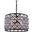 Madison 20" Matte Black 6 Light Pendant Royal Cut Crystal Trim