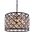 Madison 20" Matte Black 6 Light Pendant With Golden Teak Royal Cut Crystal Trim