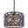 Madison 20" Matte Black 6 Light Pendant With Silver Shade Royal Cut Crystal Trim
