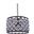 Madison 20" Matte Black 6 Light Pendant With Clear Royal Cut Crystal Trim