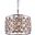 Madison 20" Polished nickel 6 Light Pendant With Golden Teak Royal Cut Crystal Trim