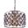 Madison 20" Polished nickel 6 Light Pendant With Silver Shade Royal Cut Crystal Trim