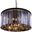 Sydney 31.5" Matte Black 8 Light Chandelier With Silver Shade Royal Cut Crystal Trim