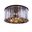 Sydney 31.5" Matte Black 8 Light Flush Mount With Silver Shade Royal Cut Crystal Trim