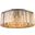 Sydney 43.5" Polished nickel 10 Light Flush Mount With Golden Teak Royal Cut Crystal Trim