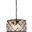 Madison 16" Matte Black 4 Light Pendant Royal Cut Crystal Trim