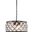 Madison 20" Matte Black 5 Light Pendant Royal Cut Crystal Trim