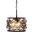 Madison 12" Matte Black 3 Light Pendant With Silver Shade Royal Cut Crystal Trim