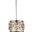 Madison 12" Polished Nickel 3 Light Pendant With Golden Teak Royal Cut Crystal Trim