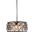 Madison 20" Matte Black 5 Light Chandelier With Silver Shade Royal Cut Crystal Trim