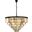 Sydney 44" Matte Black 33 Light Chandelier With Golden Royal Cut Crystal Trim