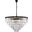 Sydney 44" Matte Black 33 Light Chandelier With Clear Shade Royal Cut Crystal Trim
