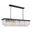 Sydney 60" Matte Black 12 Light Chandelier With Clear Shade Royal Cut Crystal Trim