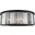 Sydney 43.5" Matte Black 10 Light Flush Mount With Silver Royal Cut Crystal Trim