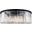 Sydney 43.5" Matte Black 10 Light Flush Mount With Clear Shade Royal Cut Crystal Trim
