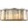 Sydney 43.5" Polished nickel 10 Light Flush Mount With Golden Royal Cut Crystal Trim