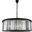 Sydney 43.5" Matte Black 10 Light Chandelier With Silver Royal Cut Crystal Trim