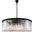Sydney 43.5" Matte Black 10 Light Chandelier With Clear Shade Royal Cut Crystal Trim