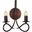 Lyndon 10" Dark Bronze 2 Light Wall Sconce