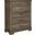 Cool Rustic Stone Grey 5 Drawer Chest