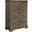 Cool Rustic Stone Grey 6 Drawer Standing Chest