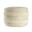 18 Inch Cotton Blend Round Striped Pouf Ottoman In Ivory and Green