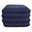 18 Inch Cotton Striped Pouf Ottoman In Blue