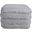 18 Inch Cotton Striped Pouf Ottoman In Gray