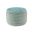 18 Inch Fabric Cylinder Striped Pouf Ottoman In Blue