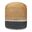 18 Inch Jute Blend Cylinder Striped Pouf Ottoman In Natural and Gray