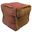 18 Inch Jute Cube Pouf Ottoman In Pink and Orange