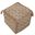 18 Inch Jute Cube Trellis Pouf Ottoman In Brown