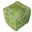 18 Inch Recycled Silk and Cotton Blend Cube Pouf Ottoman In Green