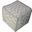 18 Inch Wool Cotton Blend Cube Chevron Pouf Ottoman In Gray