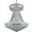 Primo 36" Chrome 28 Light Chandelier With Clear Royal Cut Crystal Trim