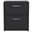 19 Inch Wood Two Drawer Nightstand In Black