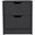 19 Inch Wood Two Drawer Nightstand In Black